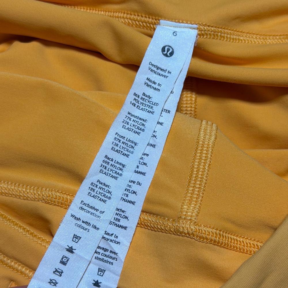 Lululemon Pace Rival Skirt Mid Rise Long Mango Dream Orange Women 6 Athletic - Picture 8 of 11
